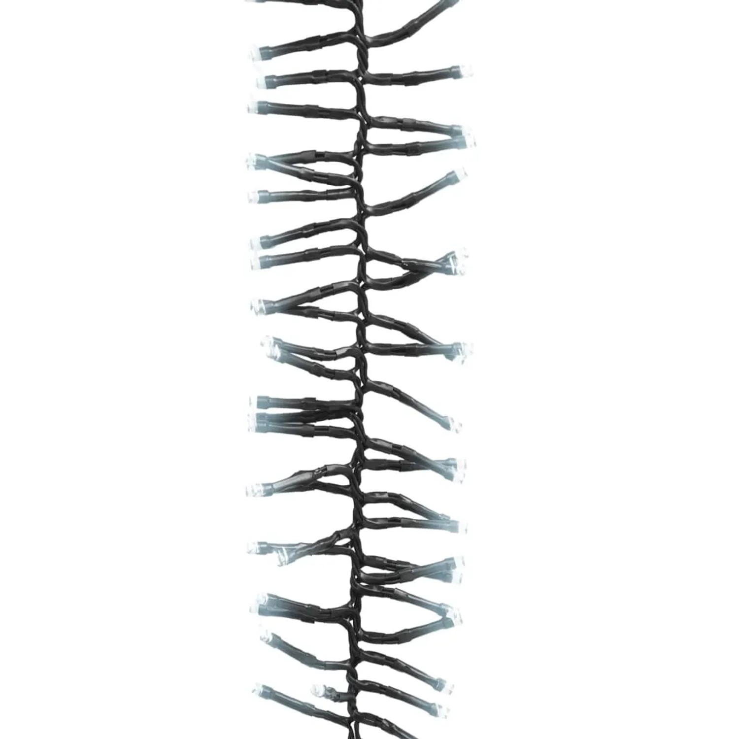 Kaltweiße LED-Lichterkette (23m) für Außen, dunkler Kabel, ideal für Weihnachtsdeko.