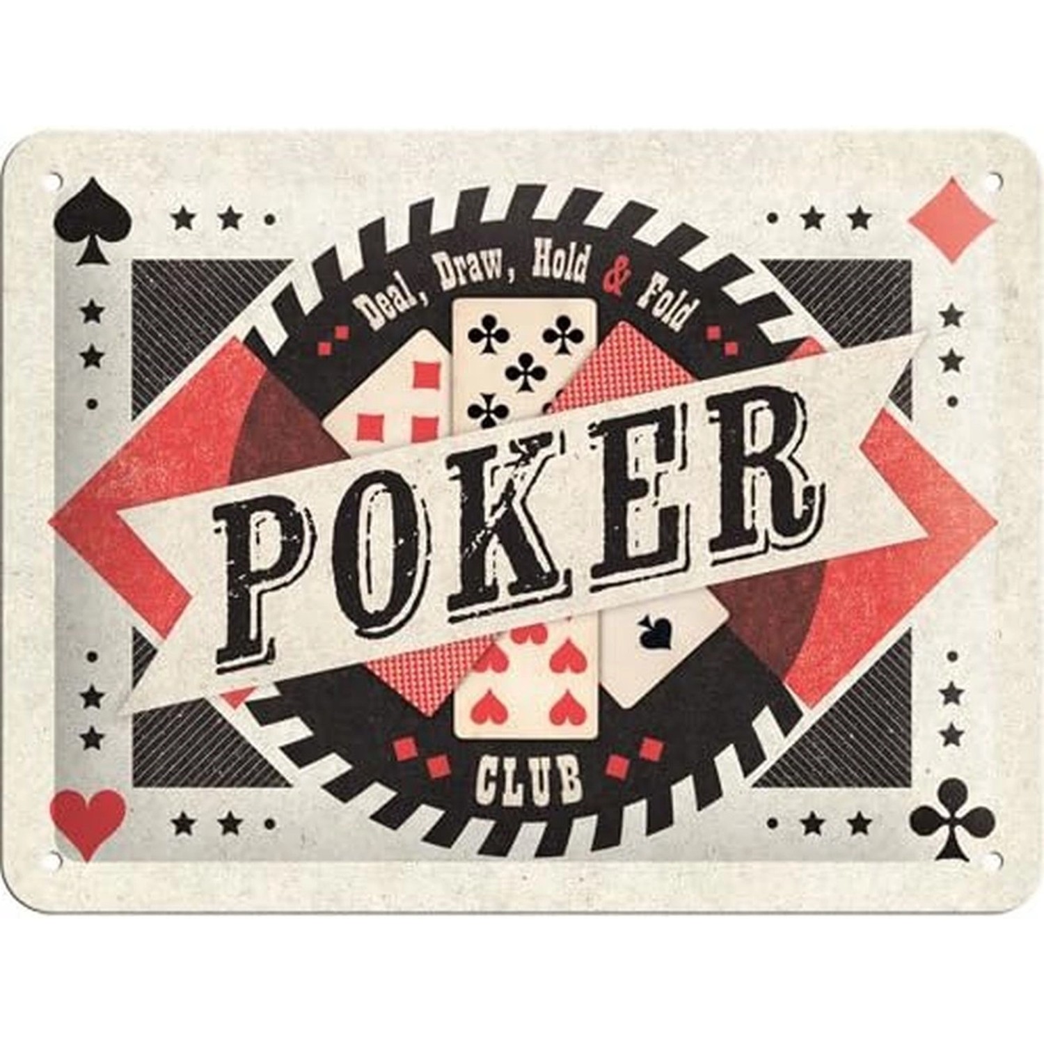 Nostalgic-Art Blechschild 15x20 cm - Open Bar Poker Club günstig online kaufen