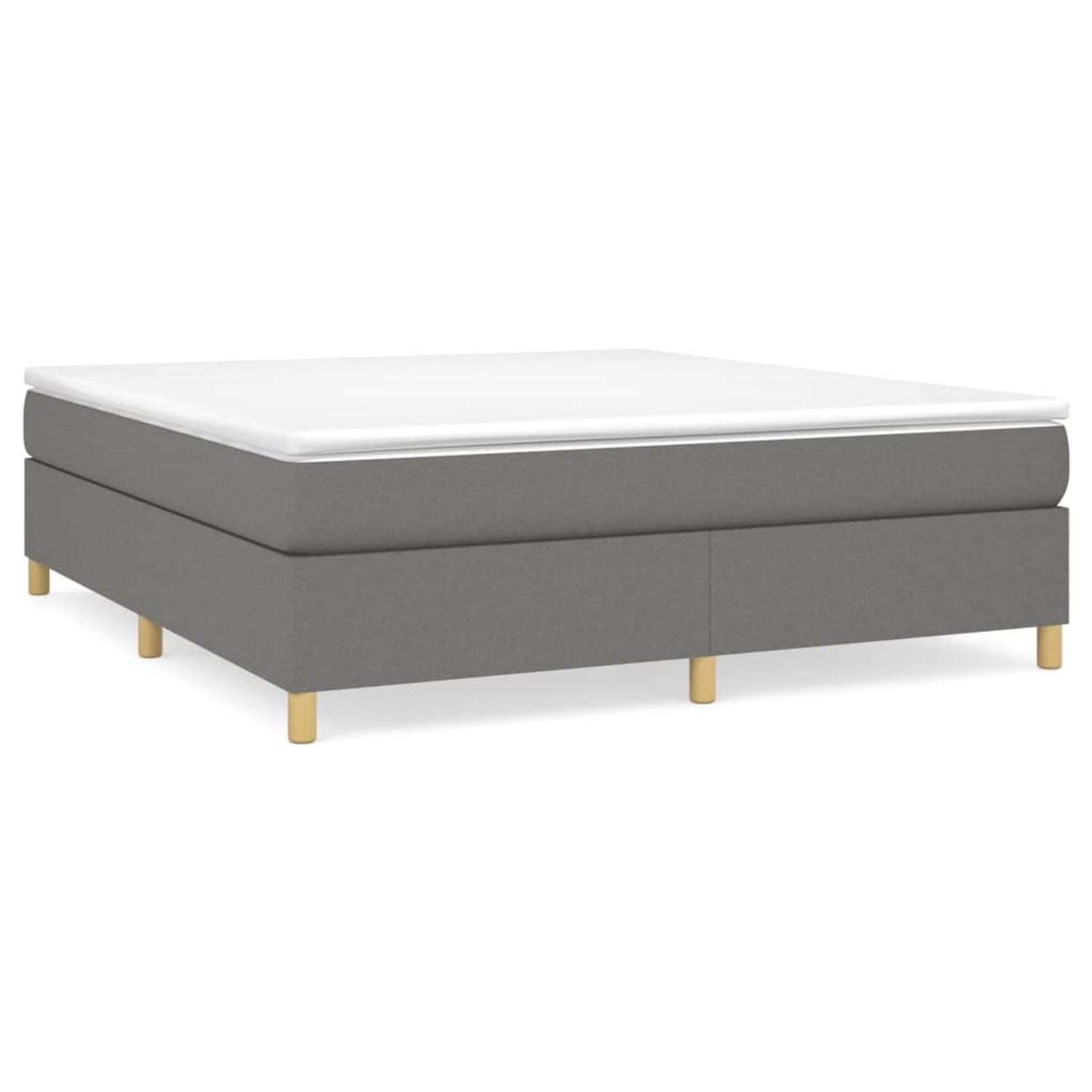 vidaXL Boxspringbett mit Matratze Dunkelgrau 180x200 cm Stoff1400150 günstig online kaufen