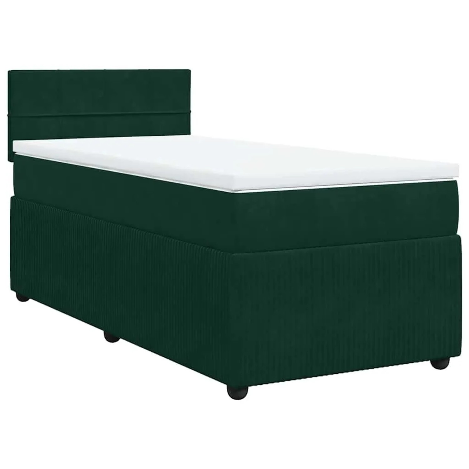 vidaXL Boxspringbett mit Matratze Dunkelgrün 80x200 cm Samt 3287593 günstig online kaufen