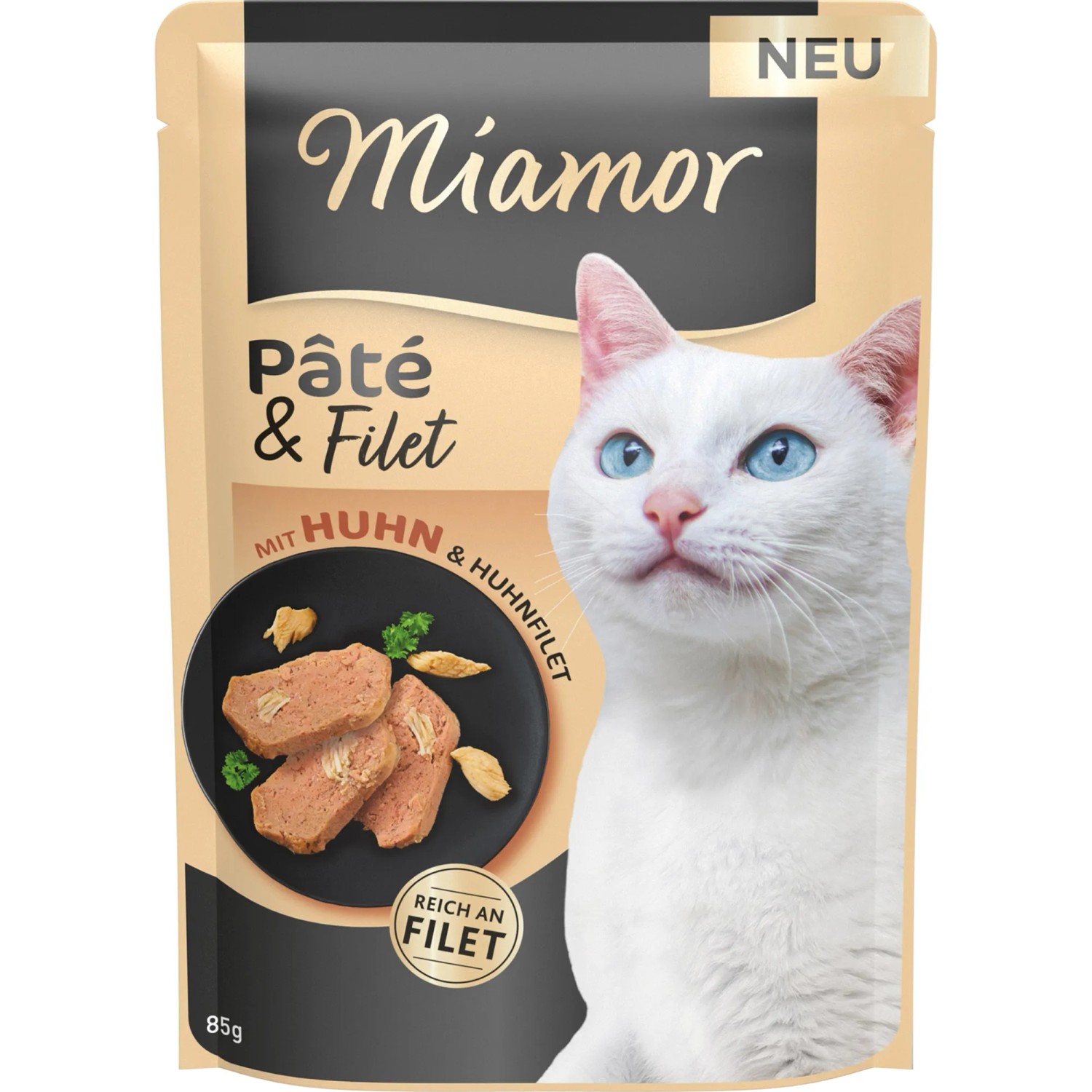 Miamor Katzen-Nassfutter Pate und Filet Huhn 85 g