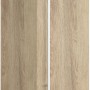 Posseik Bad-Hochschrank Homeline, Eiche hell, 35 cm breit. Badezimmerschrank mit Tür und Griff.