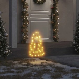 vidaXL Weihnachtsbäume mit Erdspießen 3 Stk 50 LEDs 30 cm 357720