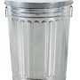 Verzinkte Lex Stahl Mülltonne mit Deckel, Abfalltonne für Haus, Garten und Gewerbe.