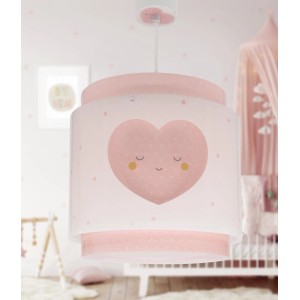 Dalber KinderDeckenlampe Herz Rosa mit freundlichem Herz-Motiv für Mädchenzimmer.