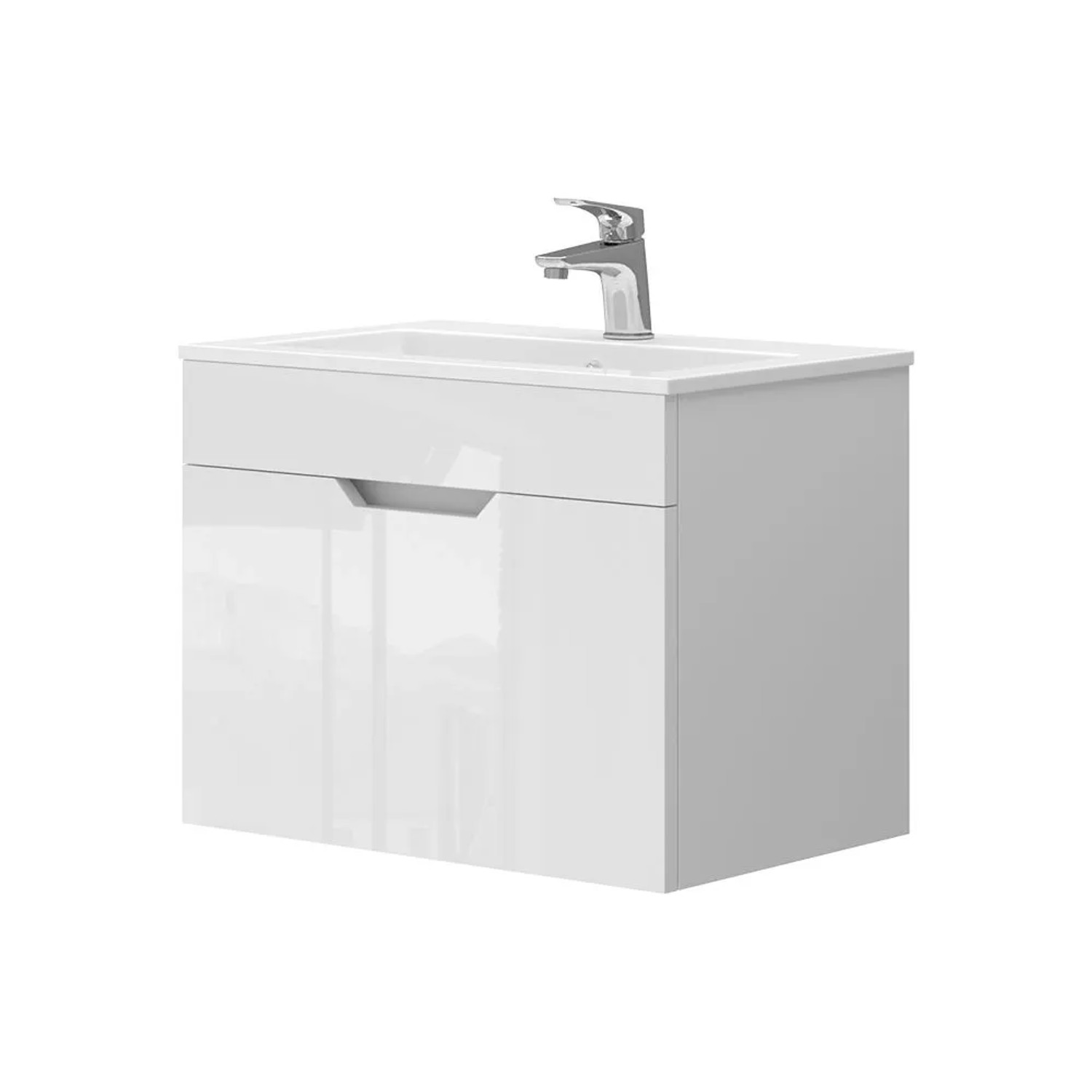 Vicco Waschbeckenunterschrank Stefanie Weiß 60 x 45 2-teilig