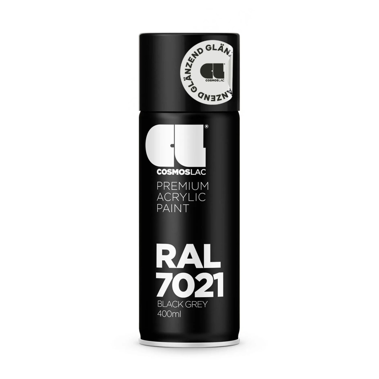 COSMOS LAC Acryllack Sprühdose in Vielen RAL Farbtönen  400ml Spraydose Perfekt für DIY Upcycling  RAL 7021 Schwarzgrau