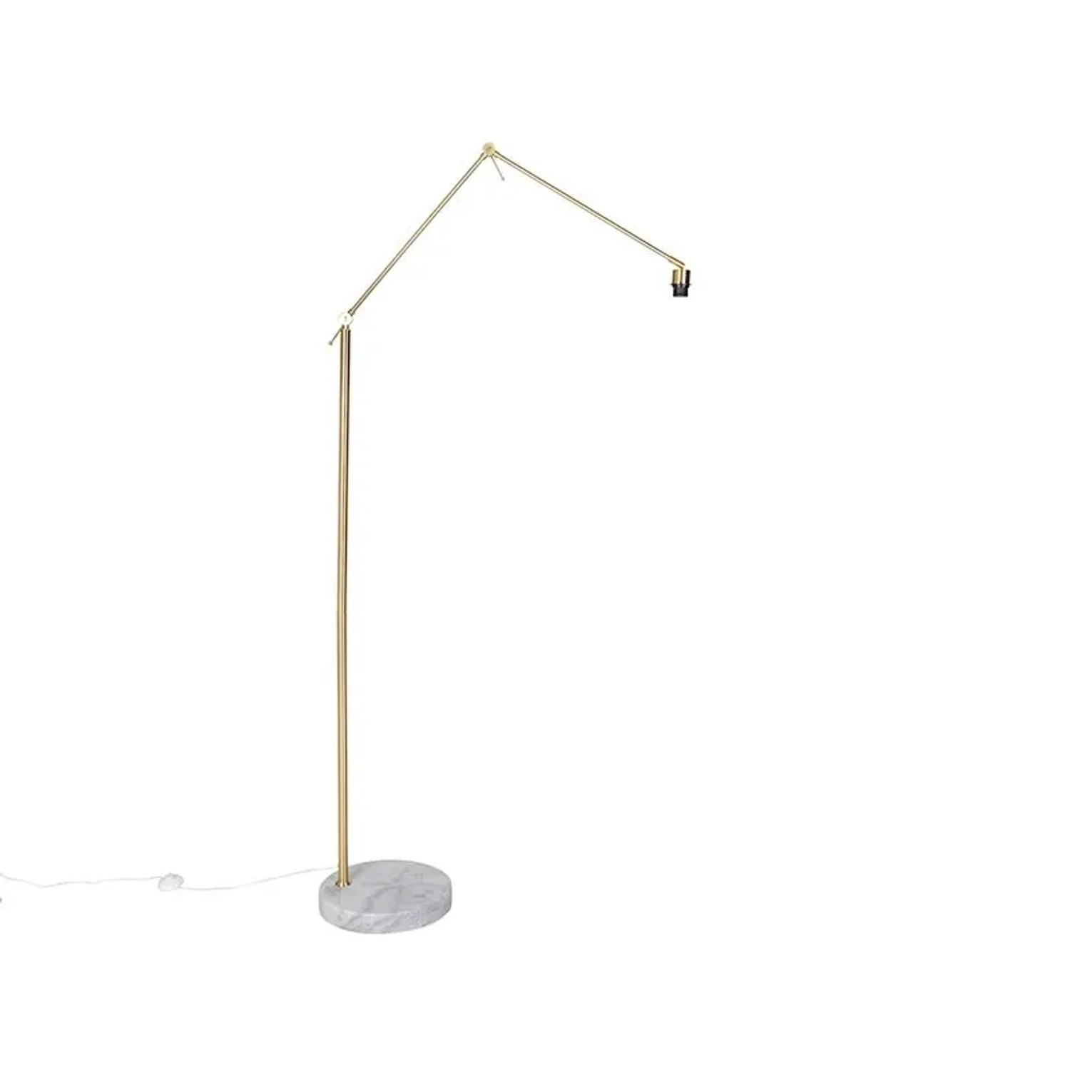 QAZQA Moderne Stehlampe Gold Verstellbar EdiTor