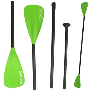 24Move Paddel Doppelpaddel 2in1 - SUP Stand Up Board- Kajak - Aluminium 230cm - Grün