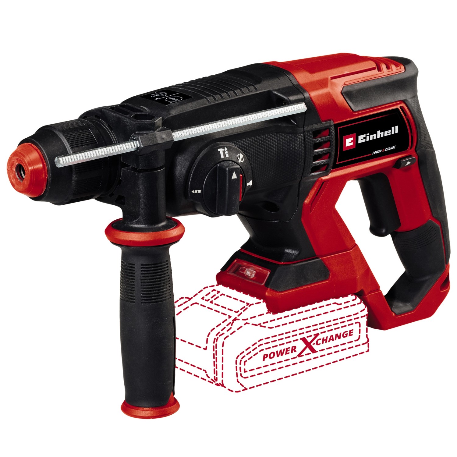 Einhell Akku-Bohrhammer TE-HD 18/20 Li Solo mit Koffer