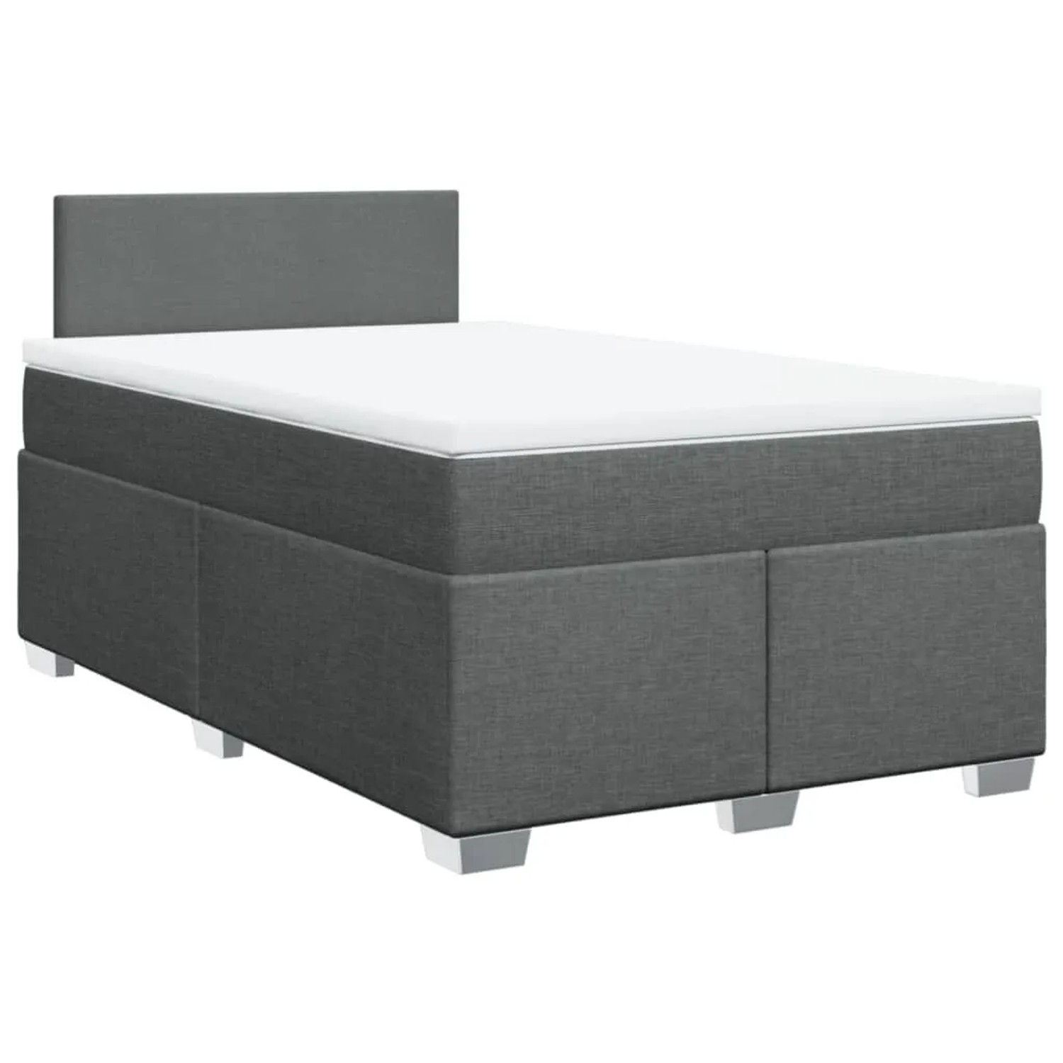 vidaXL Boxspringbett mit Matratze Dunkelgrau 120x190 cm Stoff 3288121 günstig online kaufen