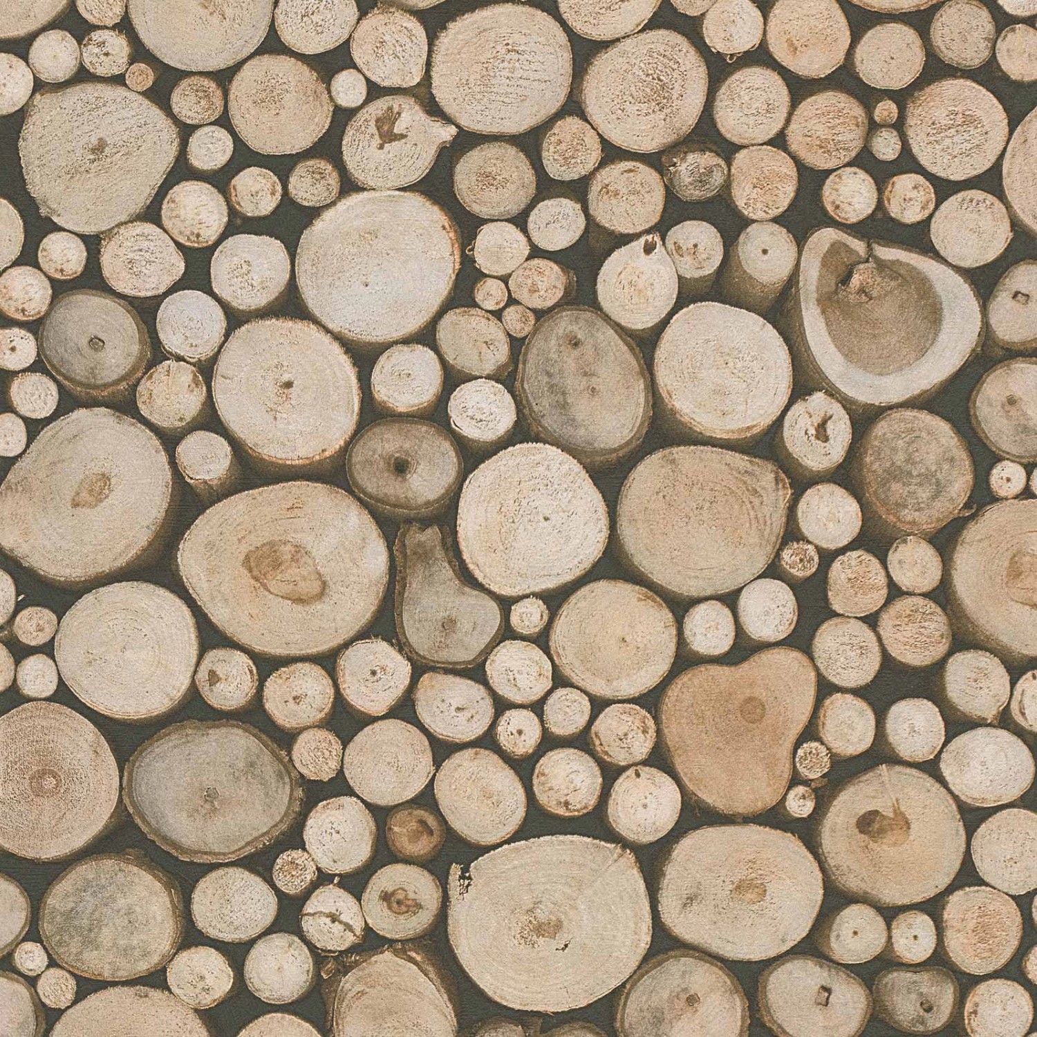 Bricoflor Landhaus Tapete mit Baumstamm ausgefallene Holzoptik Tapete in 3D Optik Papiertapete in Braun für Wohnzimmer und Schlafzimmer