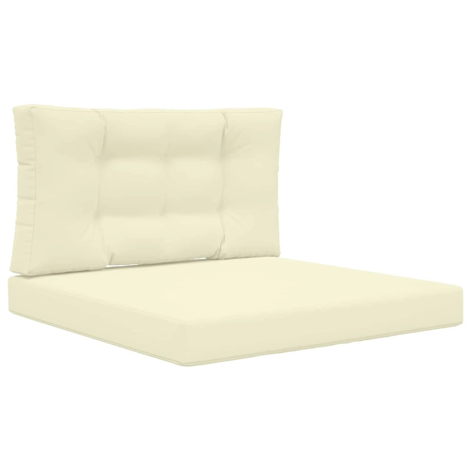 vidaXL Sofakissen für Draußen 2-Tlg Creme Polyester 900848