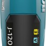 Novus Elektrotacker J-120 in Türkis und Schwarz. Kompakter Tacker für Stoffe und Gewebe.