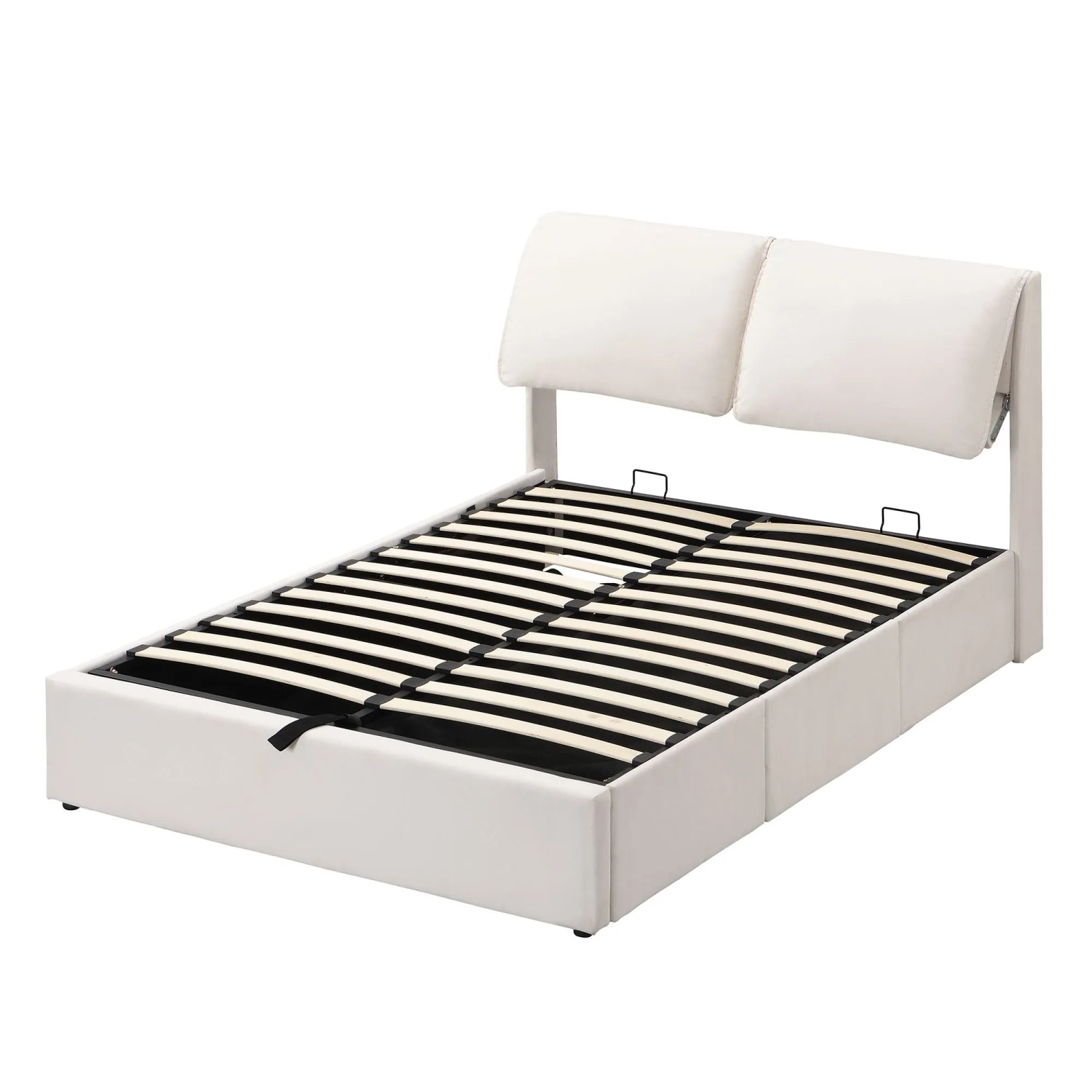 okwish Polsterbett 140x190cm mit 3 Schubladen Schlafzimmer Beige ohne Matratze