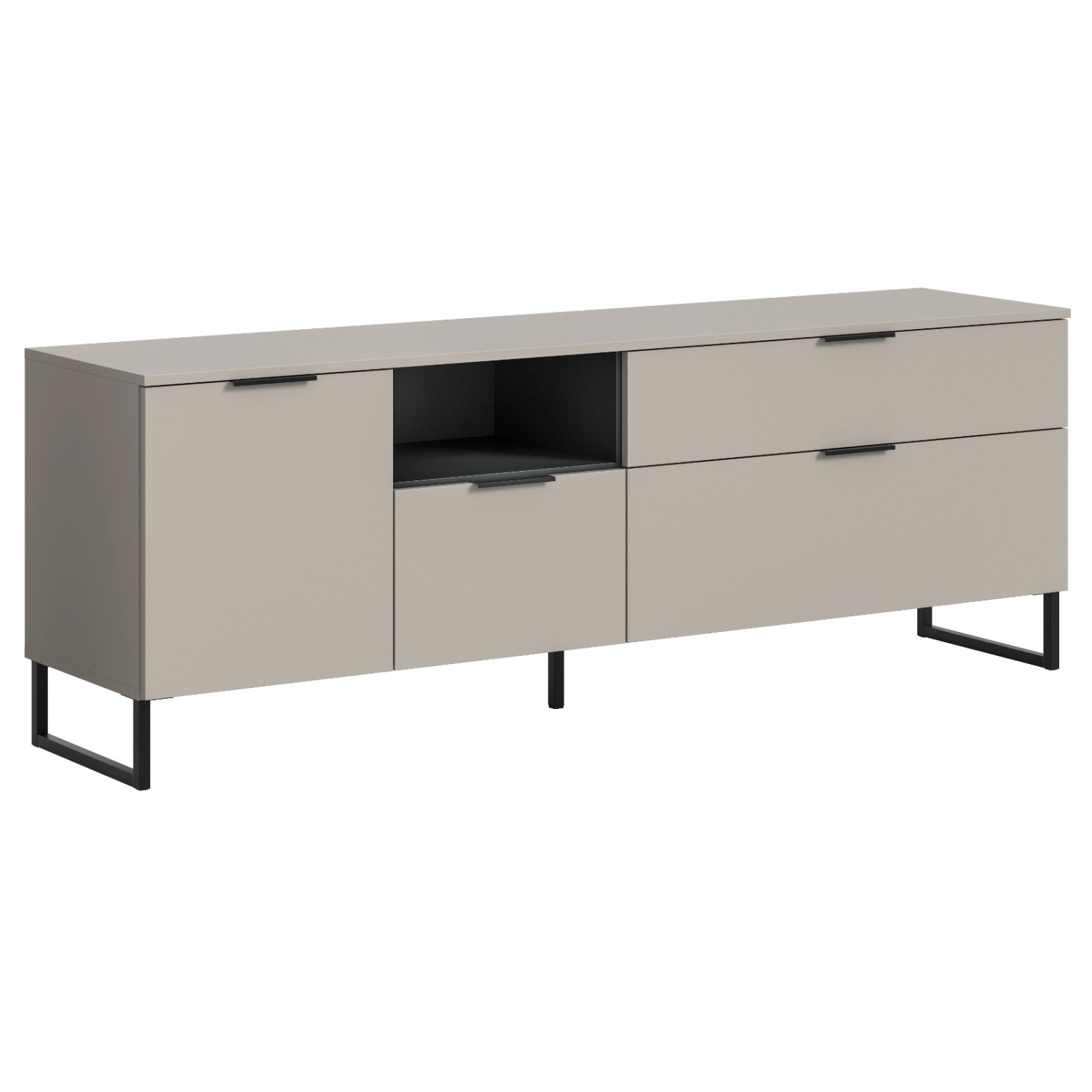 Inn.Furn TV-Lowboard in Kaschmir und Schwarz 185 cm Morena günstig online kaufen