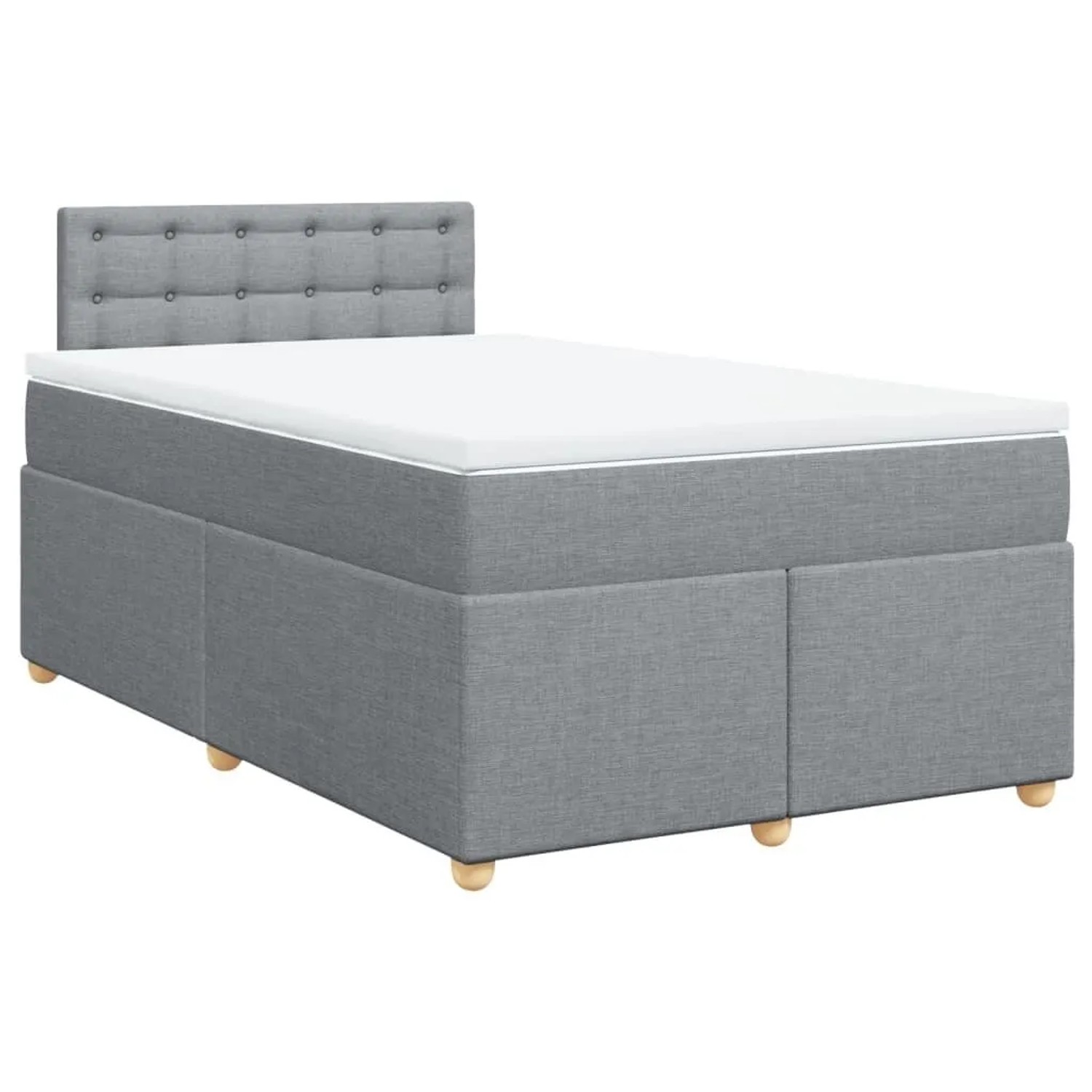 vidaXL Boxspringbett mit Matratze Hellgrau 120x190 cm Stoff 3288933 günstig online kaufen