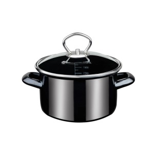 GSW Fleischtopf Profi Black Star mit Glasdeckel 16Cm