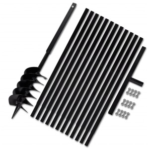 vidaXL Erdbohrer mit Griff 150 mm Verlängerungsrohr 13 m 270529