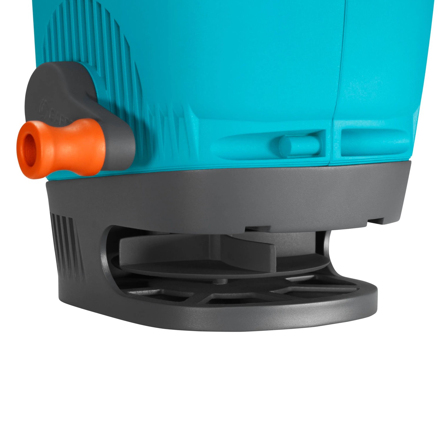 Detailaufnahme Gardena Handstreuer M: Streuwagen für Dünger, Saatgut und Streugut.