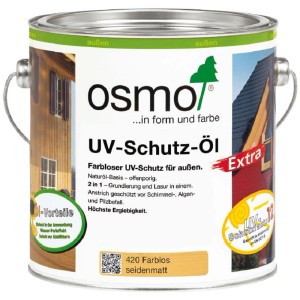 Dose Osmo UV-Schutz Öl Extra Farblos 2,5 l für Holz im Außenbereich.