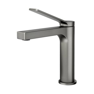 Emke Wasserhahn Waschbeckenarmaturen 195 x 173 x 46 mm Anthrazit Matt Mischbatterie Küchenarmatur mit Luftsprudler