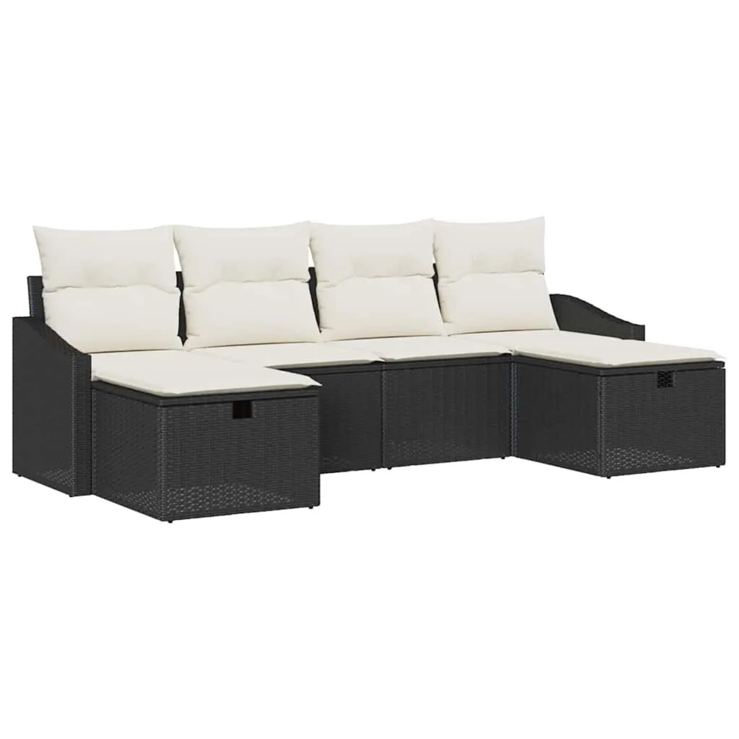 vidaXL Sofa Set mit Kissen 6-Tlg Poly-Rattan 3360648 günstig online kaufen
