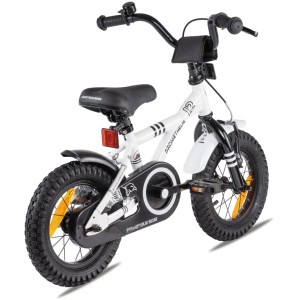 PROMETHEUS BIKES Kinderfahrrad 12 Zoll ab 3 Jahre mit Stützrädern und Rücktrittbremse Weiß