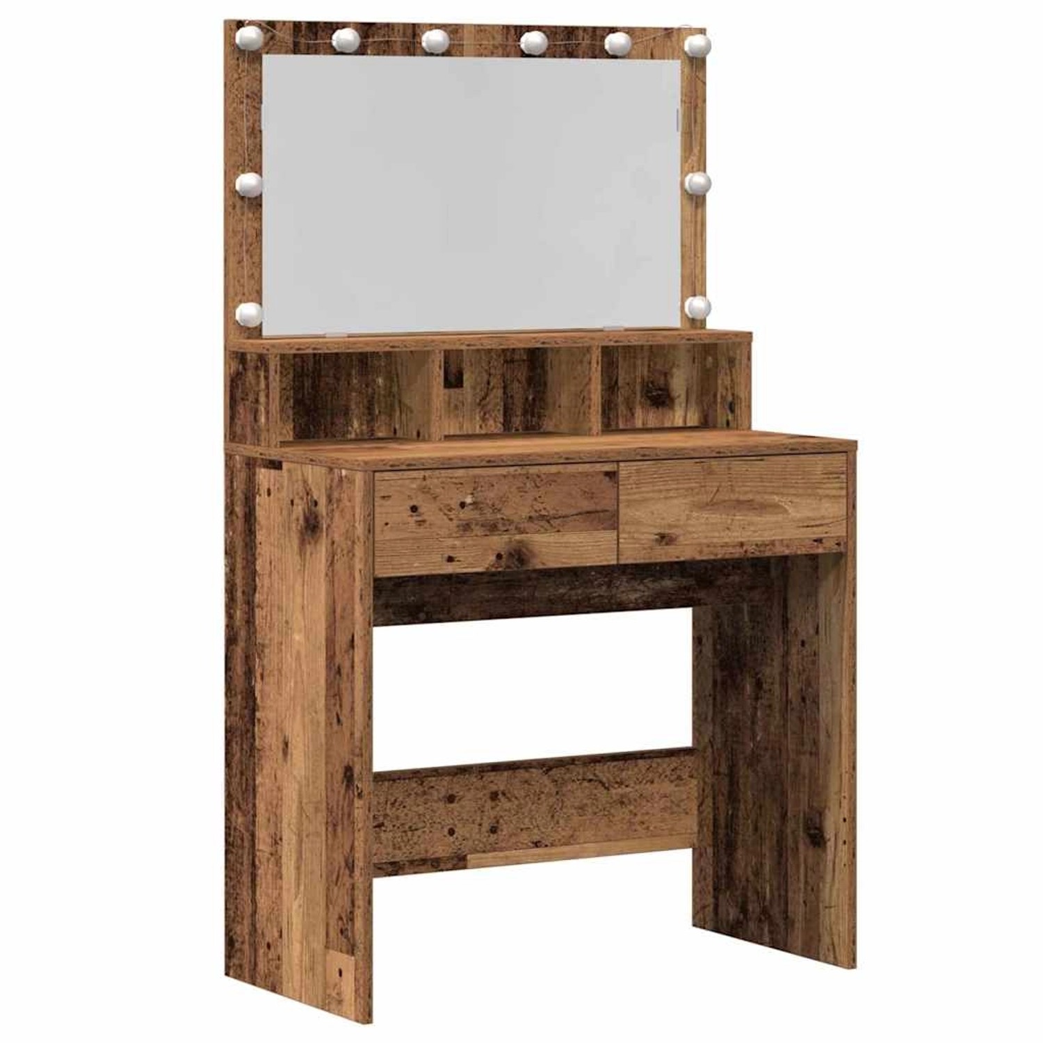 vidaXL Schminktisch mit Regal Altholz 80 x 41 x 134,5 cm Holzwerkstoff 8715 günstig online kaufen