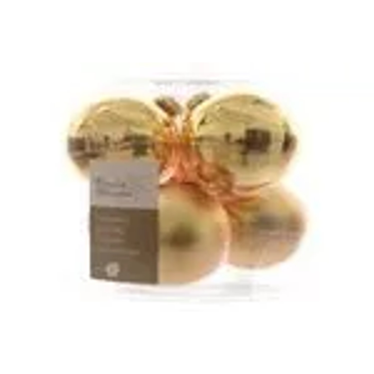 Thumbnail - Kaemingk Weihnachtsbaumkugeln Glas  8 cm 6 Stueck Gold Matt Glanz