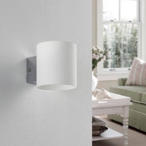 Lindby Wandleuchte Wandlampe Innen Gerrit 9621473 Modern in Weiß aus Glas 1-flammig G9 Wohnzimmerleuchte