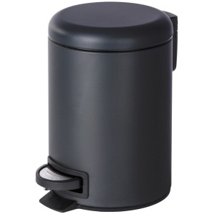 Wenko Treteimer Leman Schwarz, 3 Liter, für Bad, WC oder Büro.