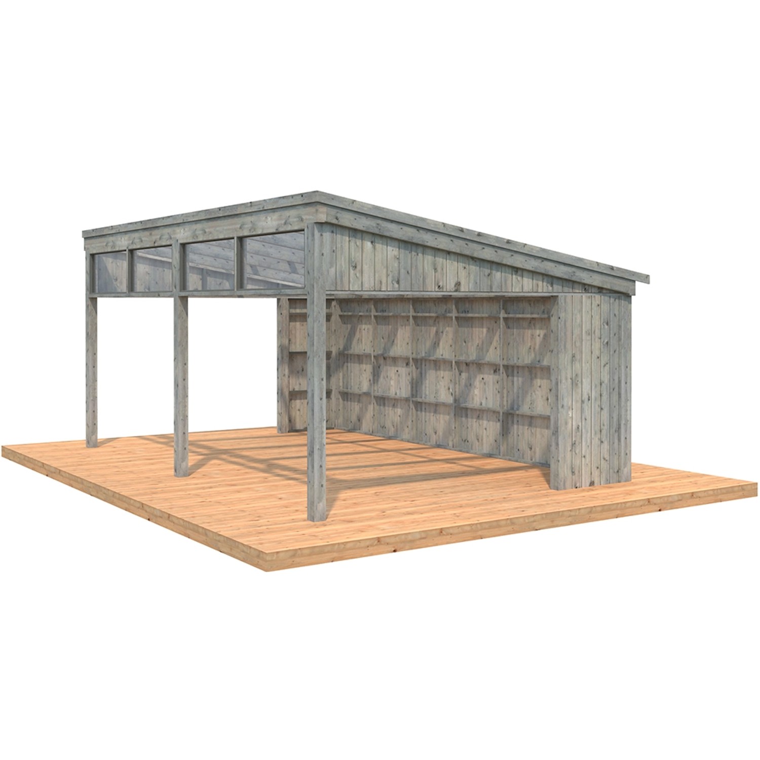 Palmako Pavillon Nova 21,5 m² Kit Grau Tauchgrundiert 602 cm x 396 cm günstig online kaufen