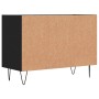 VidaXL TV-Schrank, schwarz, 69,5x30x50 cm, Holzwerkstoff mit Metallbeinen.