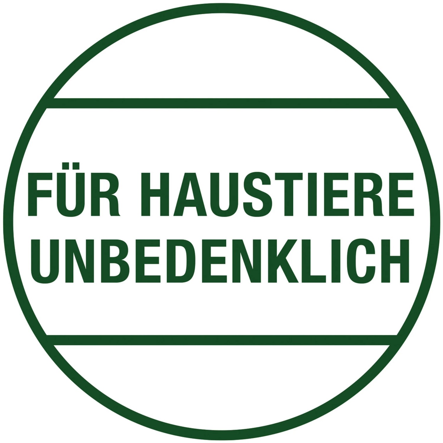 Symbol: Für Haustiere unbedenklich nach Antrocknen des Vorox Unkrautfrei Express.