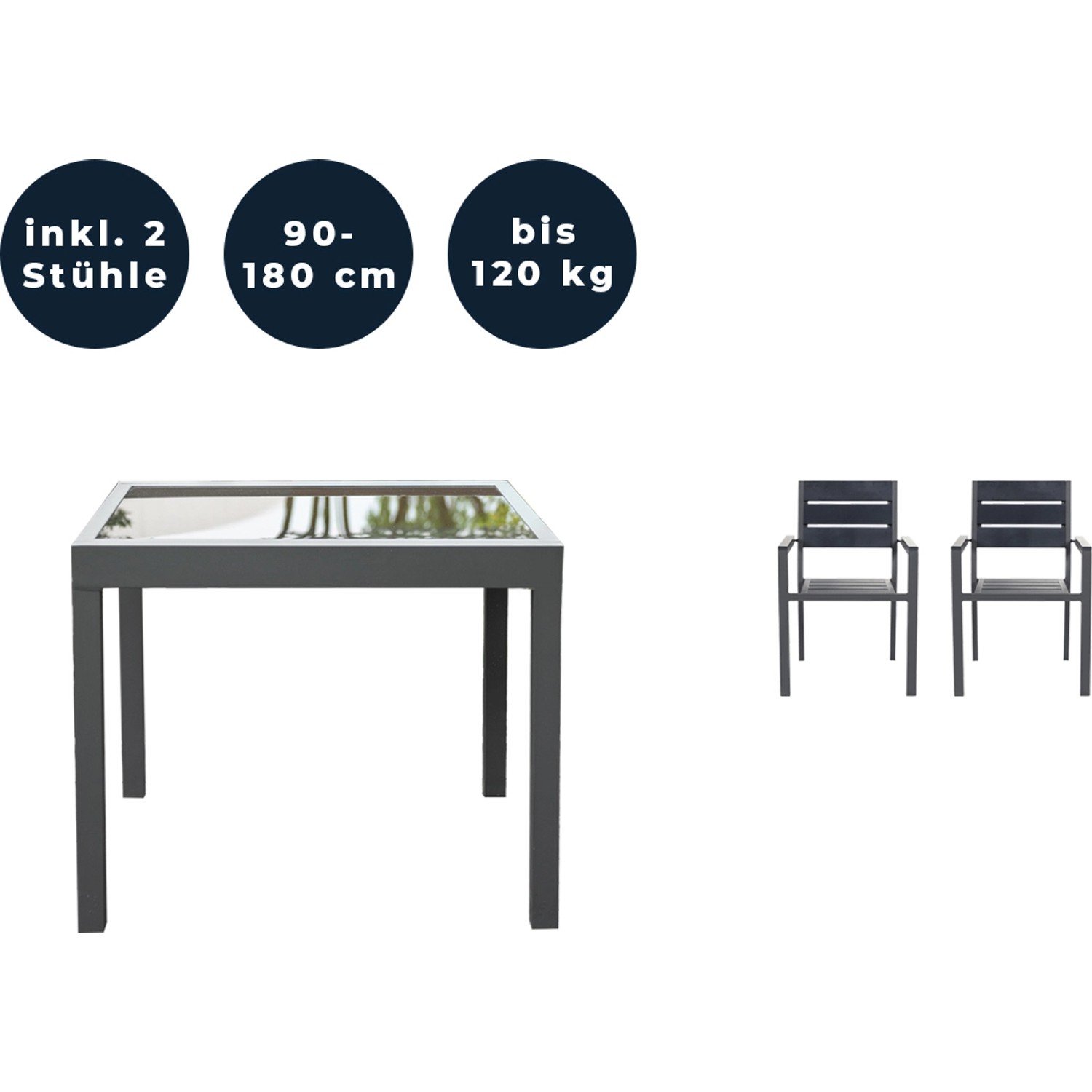 Home Deluxe Sitzgruppe Verano Madera 2-tlg. günstig online kaufen