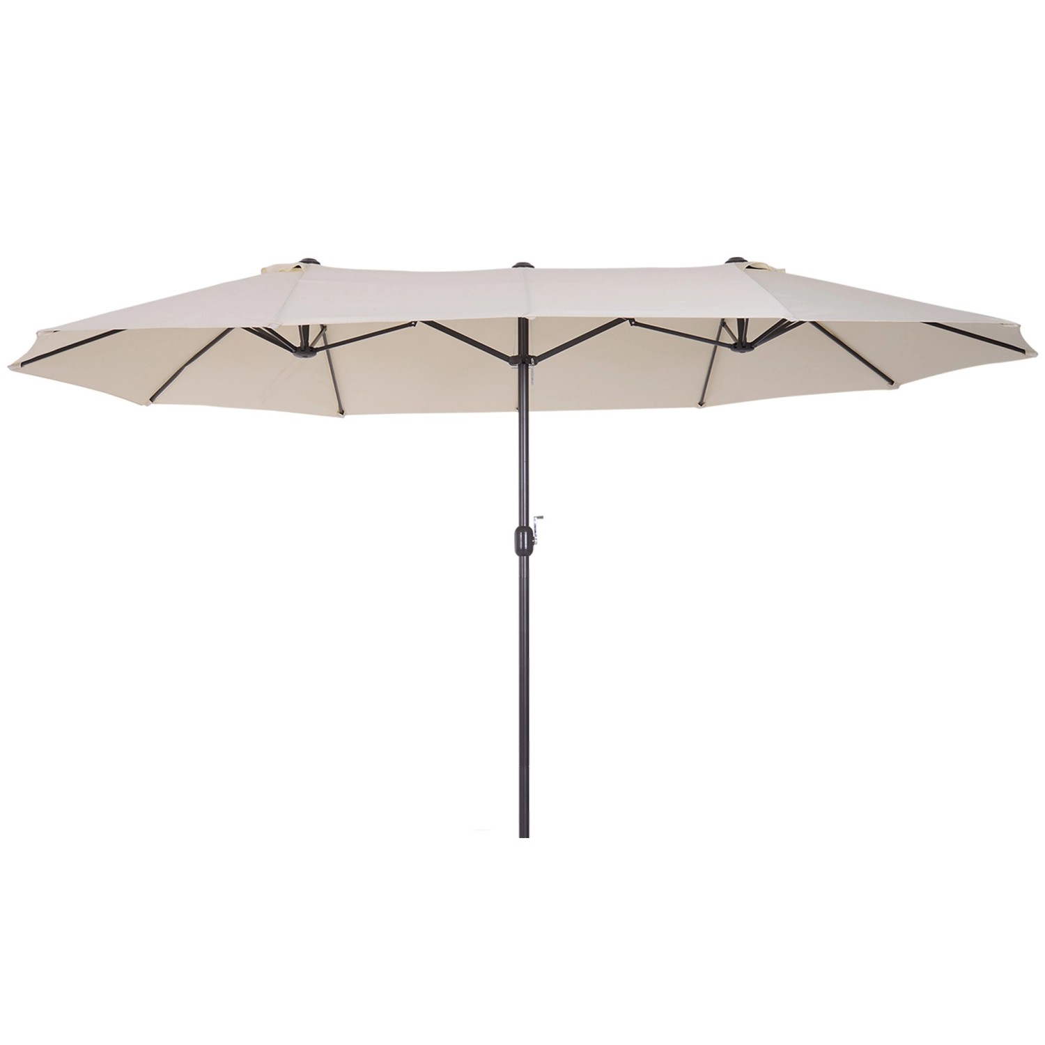 Outsunny Gartenschirm  Stahl Polyester ABS Beige L455 x B270 x H240 cm günstig online kaufen