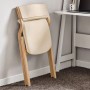 SoBuy 2er Set Esszimmerstuhl Klappstuhl Küchenstuhl Polsterstuhl mit Lehne Beige FST40-Wx2_9