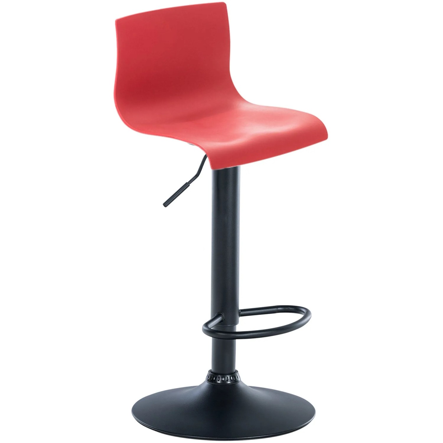 CLP Barhocker Hover Kunststoff Metall Matt Schwarz/Rot