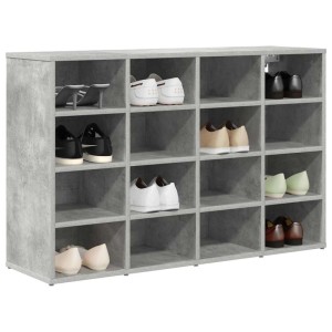 vidaXL Schuhschrank mit Regal Betongrau 103 x 30 x 67 cm Holzwerkstoff 808733