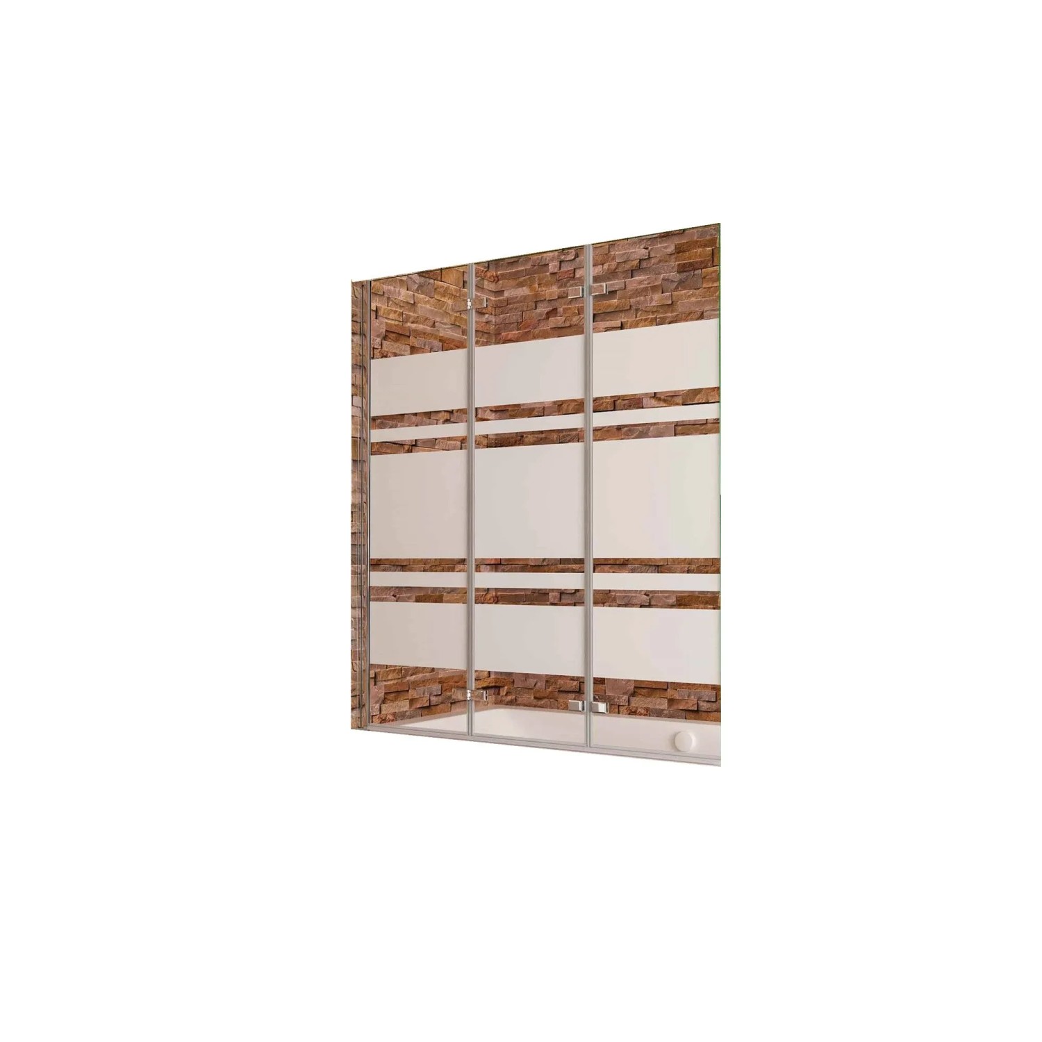 Duschparadies Badewannenaufsatz Badewannenfaltwand 130x140cm Duschabtrennung Duschwand 6mm Nano Glas Dusche 3tlg Faltwand