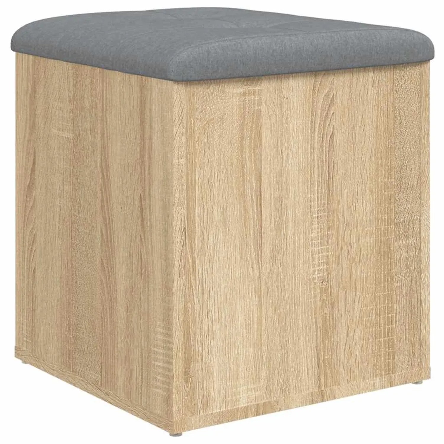 DELUKE Sitzbank JONA Mit Stauraum Sonoma-Eiche 42x42x45cm Aufbewahrungsbank Flurbank Garderobenbank