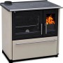Plamen Küchenofen Holzherd 850 Glas Creme Linke Version und 8 kW