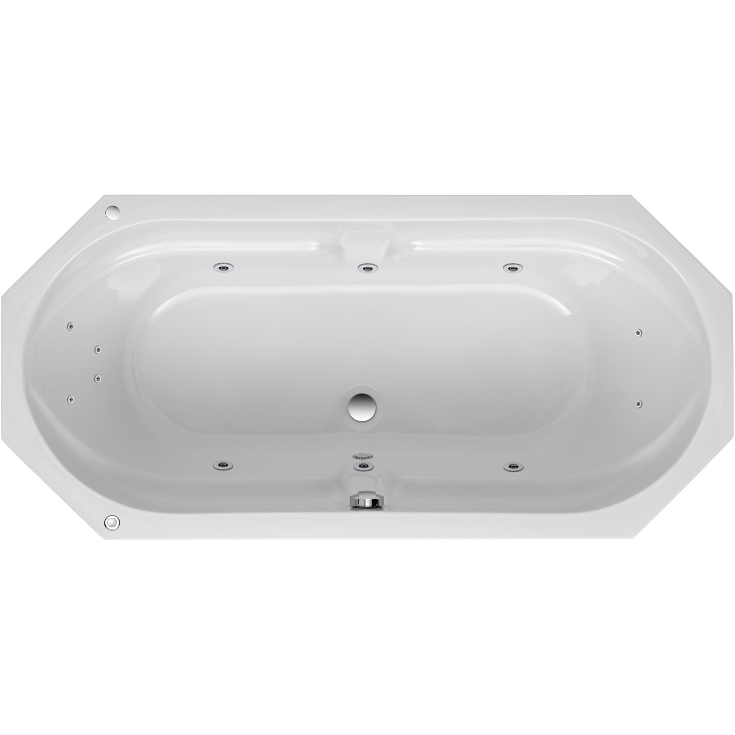 Ottofond Whirlpool Sicilia Komfort 180 cm x 85 cm Weiß