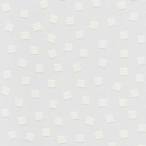 Weiße, überstreichbare Vliestapete mit 3D-Quadratmuster der Marke Tadessi, geeignet als Dekorative Tapete.