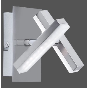 Moderner LED-Spot „Rico“ von Just Light, 2er-Set aus Stahl, verstellbare Leuchtköpfe.