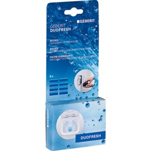 Geberit Duofresh Sticks, 8 Stück, für WC-Spülkästen, Zubehör für mehr Hygiene.