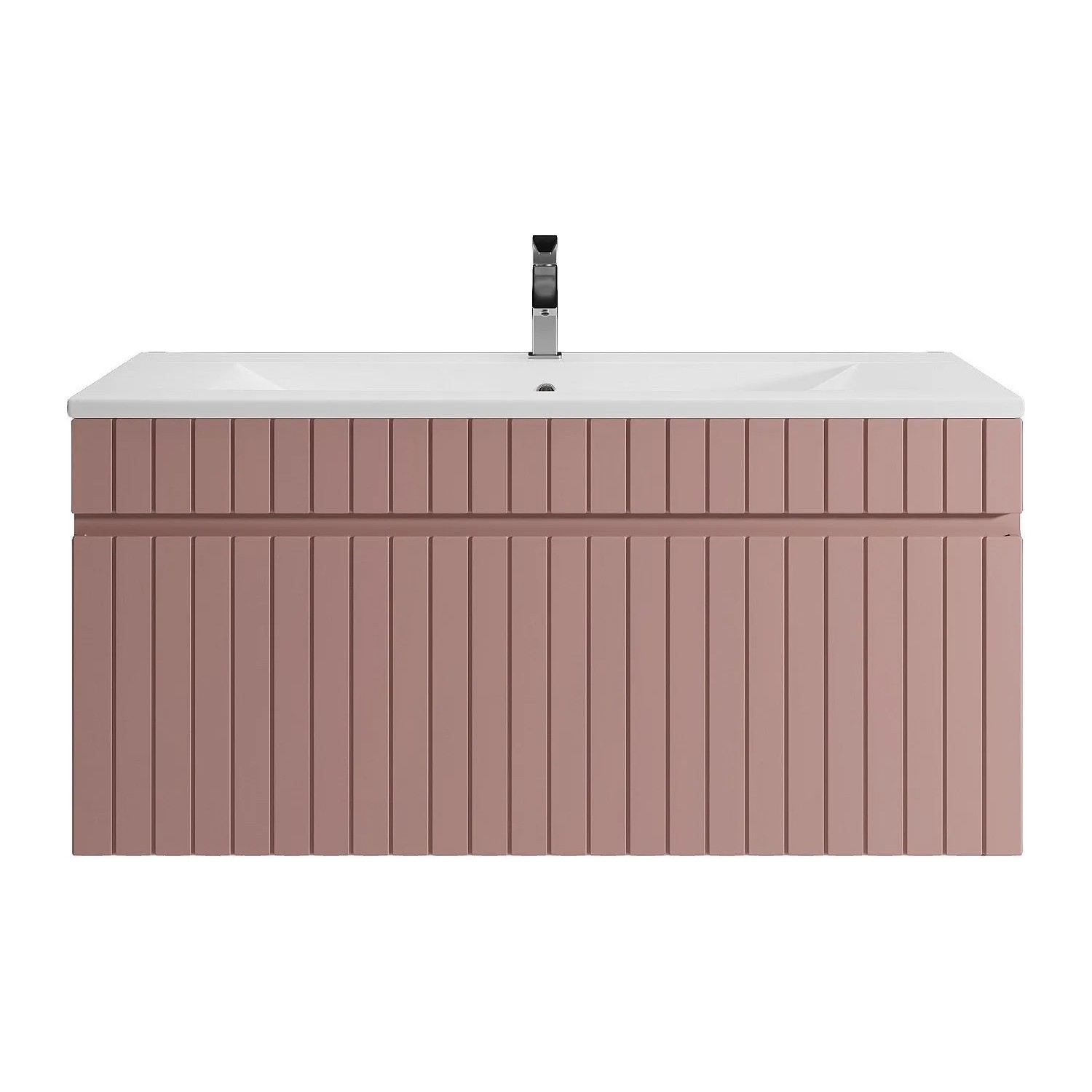 Vente-unique Einzelwaschtisch Satara Puderrosa 100 cm