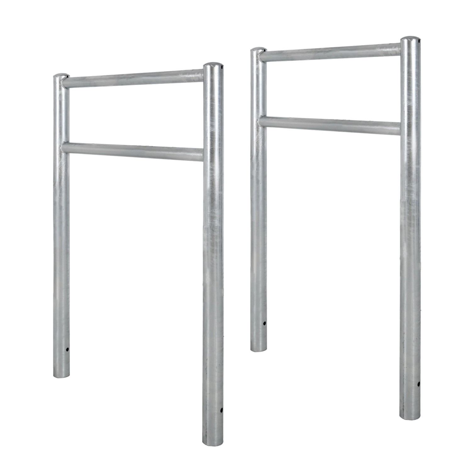 TRUTZHOLM 2x Fahrradanlehnbügel Mit Knieholm 115x75 cm Stahl Durchmesser 60 mm Typ H