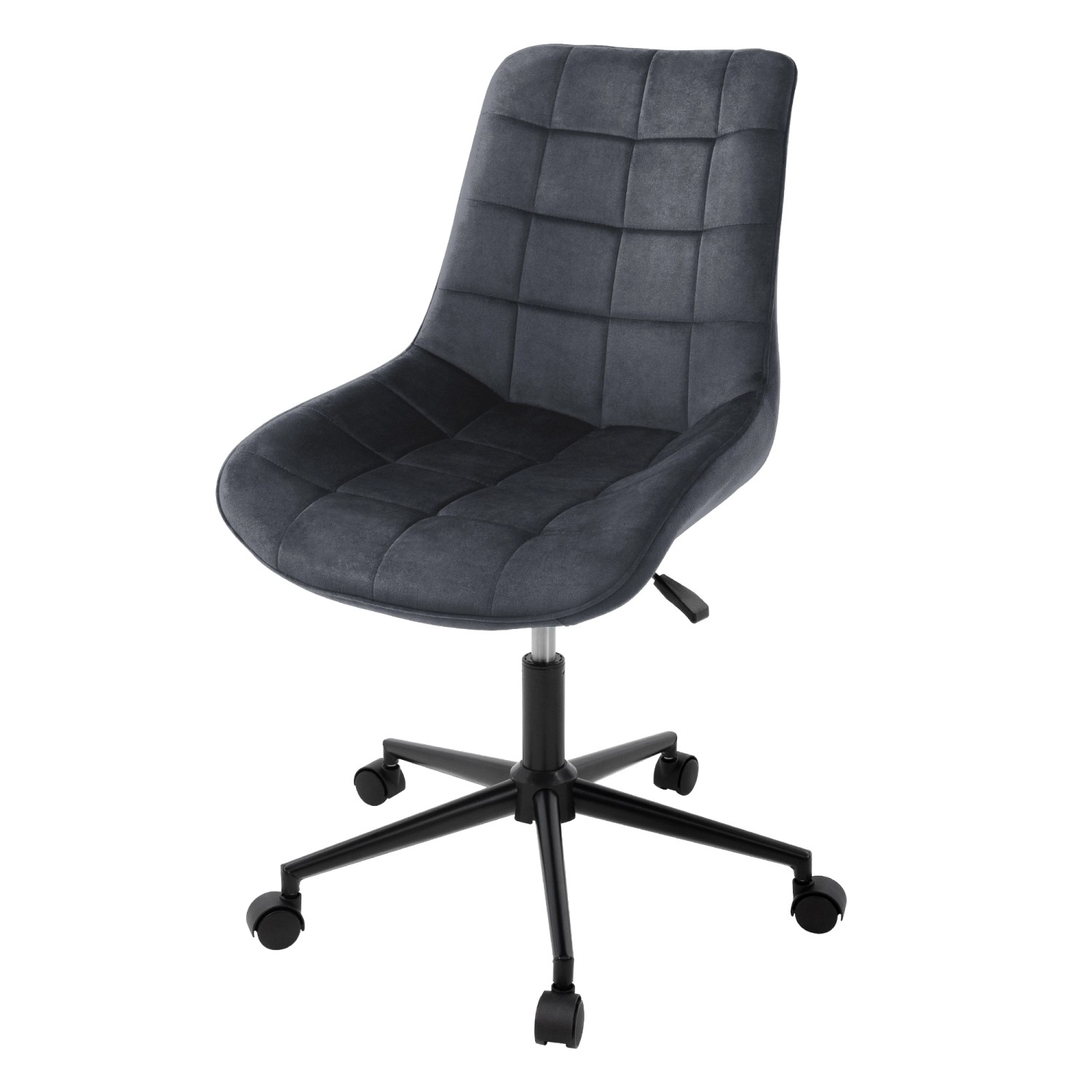 Thumbnail - ML-Design Bürostuhl Grau Sitzfläche aus Samt Metallgestell Drehstuhl